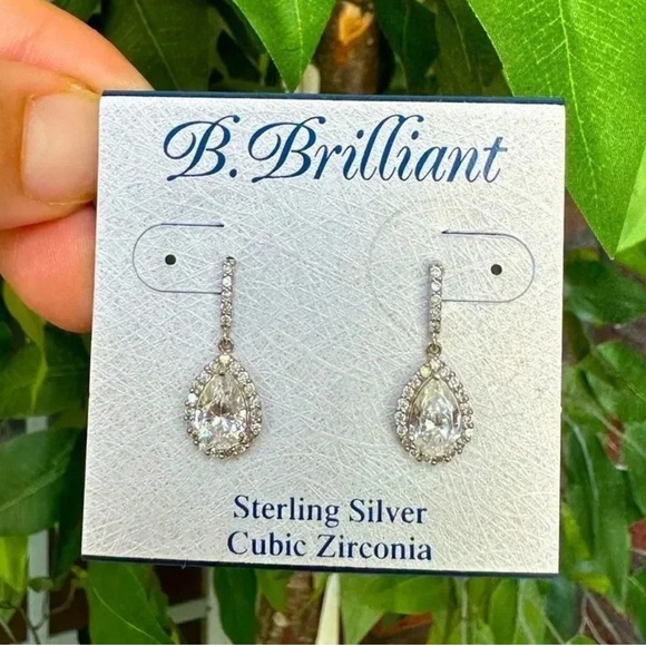 Anthropologie 925 Sterling Silver Dangle Earrings NWT - Picture 2 of 4